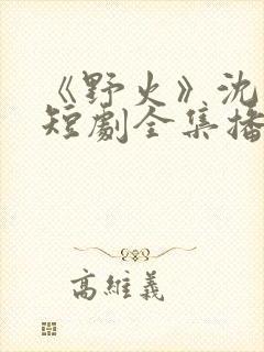 《野火》沈清梨短剧全集播放