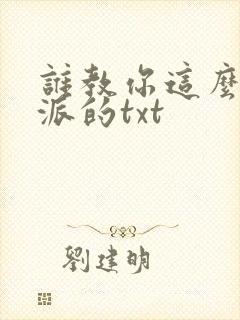 谁教你这么做反派的txt