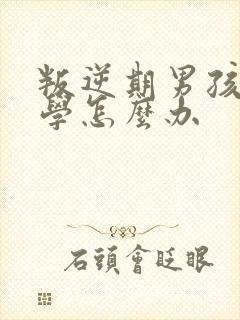 叛逆期男孩不上学怎么办