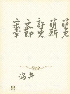 宋文许萌萌最新章节更新免费阅读