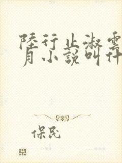 陆行止淑云周月月小说叫什么名字来着