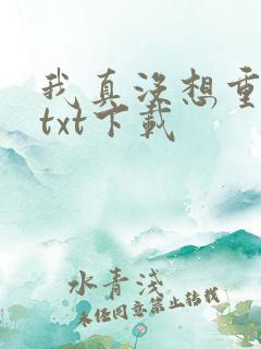 我真没想重生啊txt下载