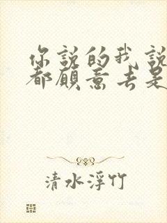 你说的我说的我都愿意去是什么歌