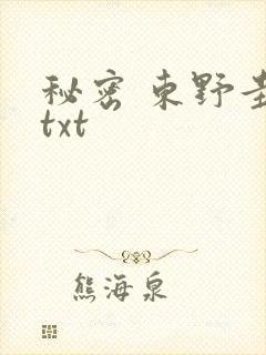 秘密 东野圭吾txt