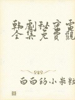 韩剧秘密电视剧全集免费观看高清在线