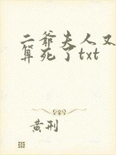 二爷夫人又把人算死了txt