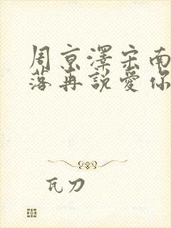 周京泽宋南夕雪落再说爱你