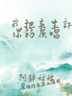 我把来生许给了你的原唱