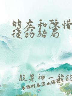 明左和陈惜墨最后的结局