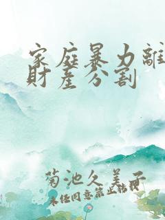 家庭暴力离婚争财产分割