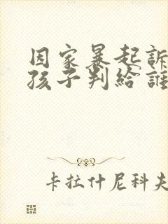 因家暴起诉离婚孩子判给谁