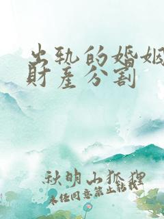 出轨的婚姻离婚财产分割