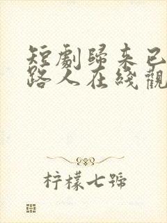 短剧归来已是陌路人在线观看