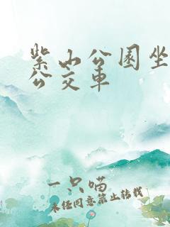 紫山公园坐几路公交车