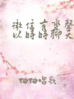 微信有变声器可以时时聊天嘛