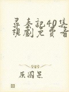 寻秦记40集电视剧免费看全集