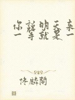 你说明天来看我一等就是一年多是什么歌