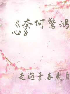 《奈何惊鸿入我心》