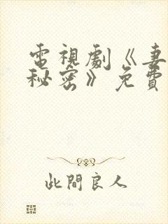 电视剧《妻子的秘密》免费播放