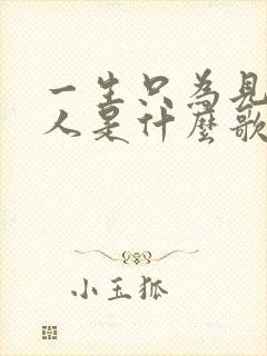 一生只为见一个人是什么歌