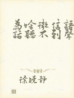 为啥微信语音通话听不到声音