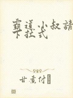 霸道小叔请轻撩下拉式