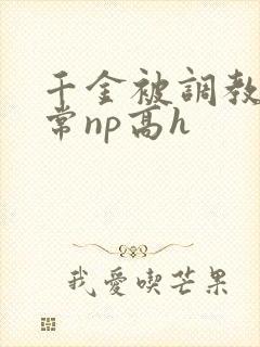 千金被调教的日常np高h