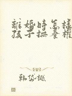 离婚时怎样争夺孩子抚养权