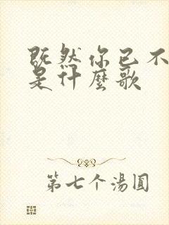 既然你已不爱我是什么歌