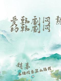 爱韩剧网 热播的韩剧网