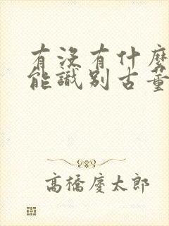 有没有什么软件能识别古董?