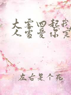 大雾四起我在无人处爱你完本