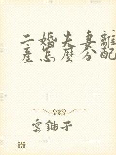 二婚夫妻离婚财产怎么分配 房子