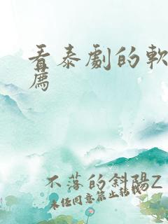 看泰剧的软件推荐