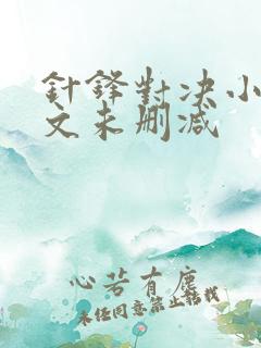 针锋对决小说全文未删减