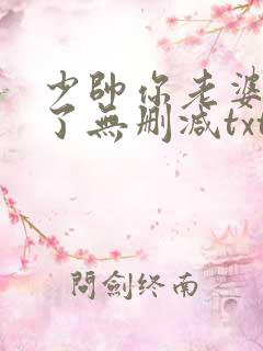 少帅你老婆又跑了无删减txt
