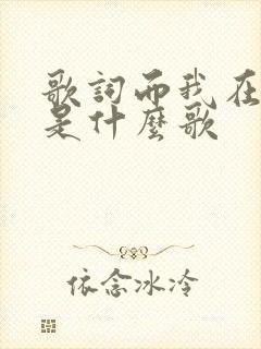 歌词而我在等你是什么歌