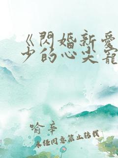 《闪婚新爱:季少的心尖宠》