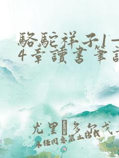 骆驼祥子1—24章读书笔记