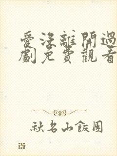 爱没离开过电视剧免费观看全集