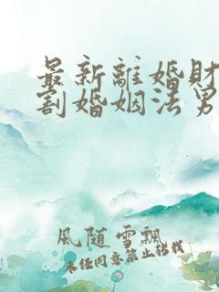 最新离婚财产分割婚姻法男方出轨