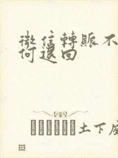 微信转账不收如何退回