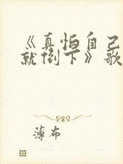 《真怕自己哪天就倒下》歌词