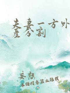 夫妻一方外遇财产分割