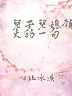 儿子儿媳领证最火的一句