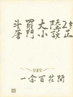 斗罗大陆2绝世唐门小说正版