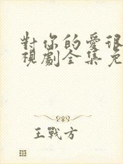 对你的爱很美电视剧全集免费