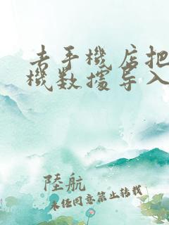 去手机店把旧手机数据导入新手机估计多少钱