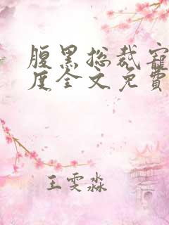 腹黑总裁宠妻无度全文免费阅读