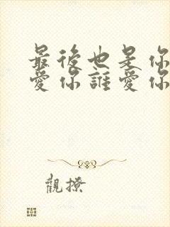 最后也是你我不爱你谁爱你歌词